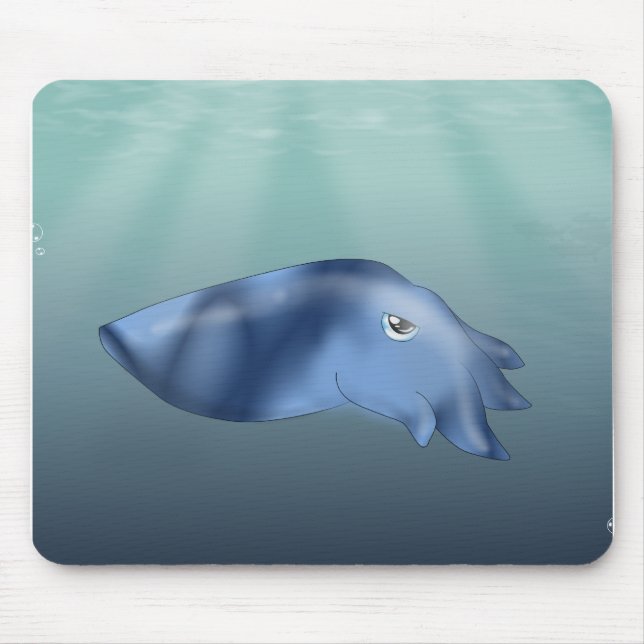Squid in Ocean Mouse Mat (Front)