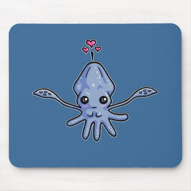 Squid Love Mouse Mat (Front)