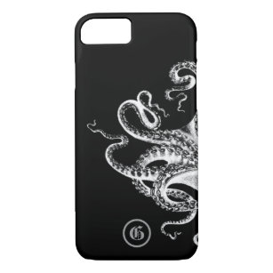 Squid on Black with Monogram Case-Mate iPhone Case