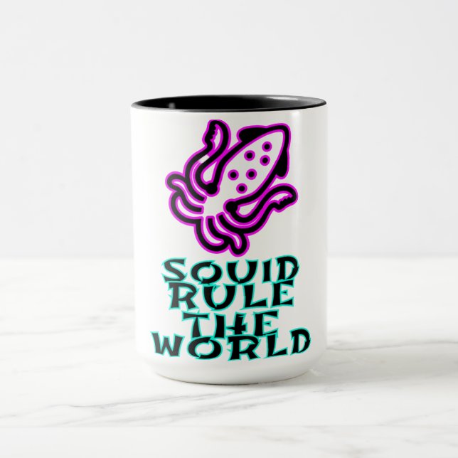 squid rule the world  mug (Center)