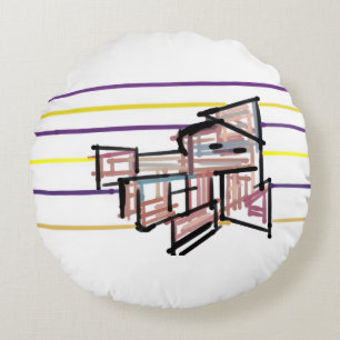 Squid summer joy round cushion