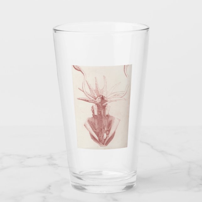 Squid Vintage Nautical Art Glass (Front)