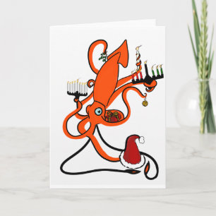 Squid Winter Holiday Card