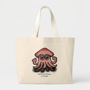Squido squid, MeWarriorWoman on Twitch  Large Tote Bag
