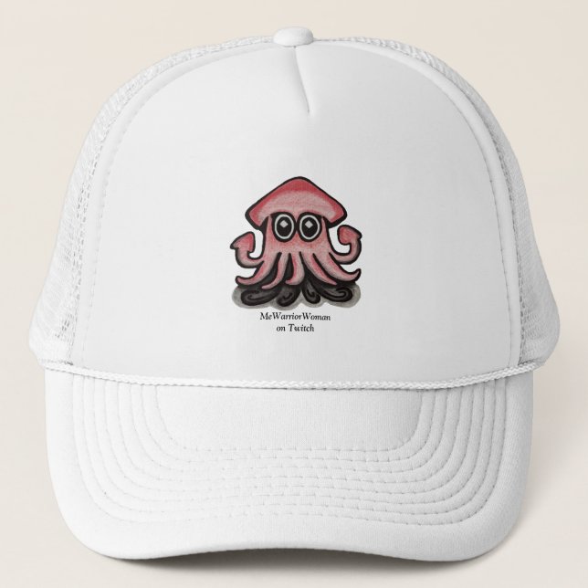 Squido squid, MeWarriorWoman on Twitch  Trucker Hat (Front)