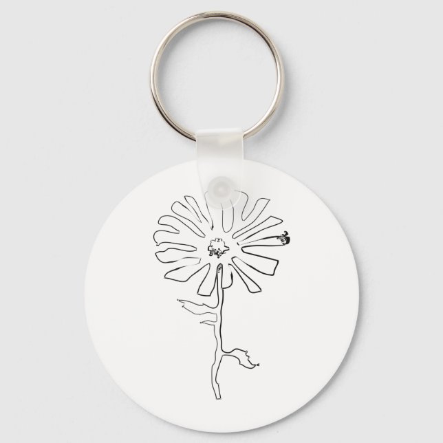 squiggle flower key ring (Front)