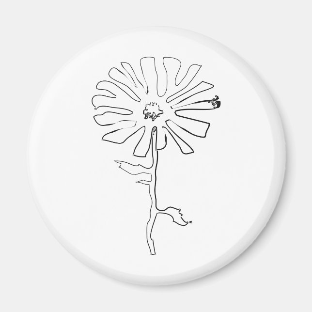squiggle flower magnet (Front)