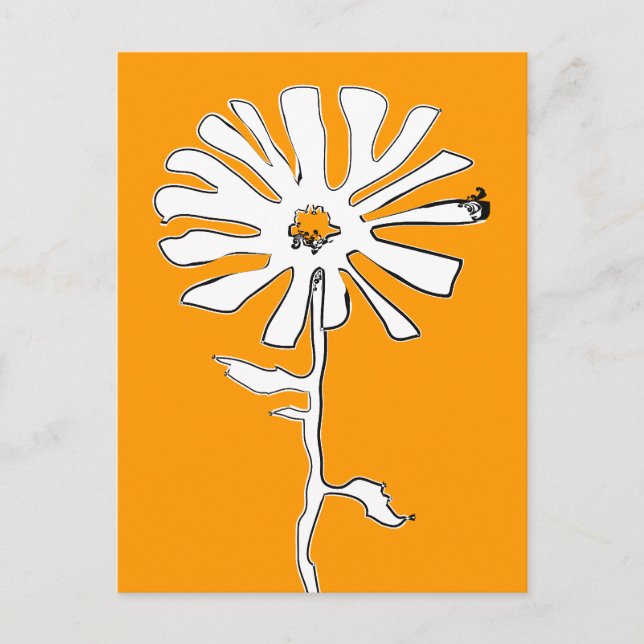 squiggle flower postcard (Front)