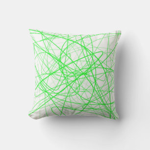 Squiggle Green Cushion