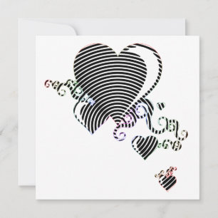 squiggle hearts invitation
