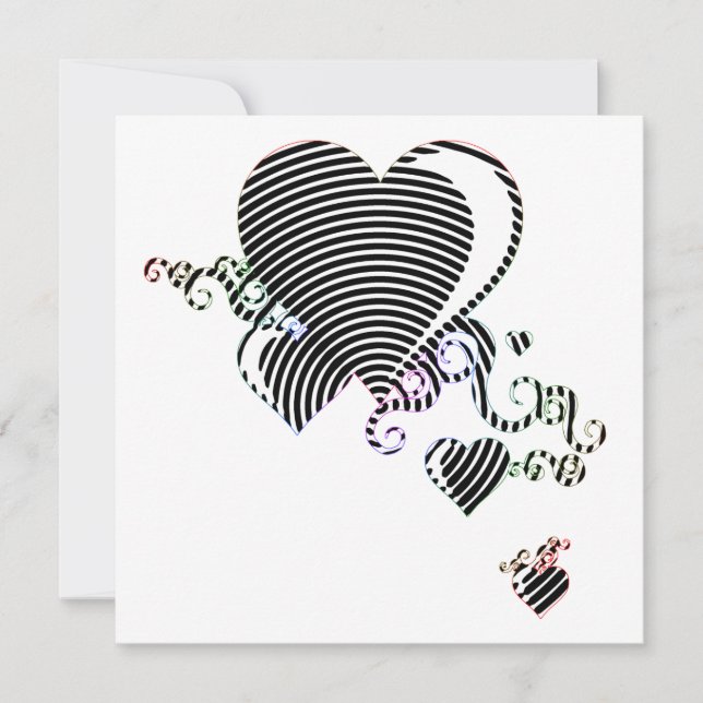 squiggle hearts invitation (Front)