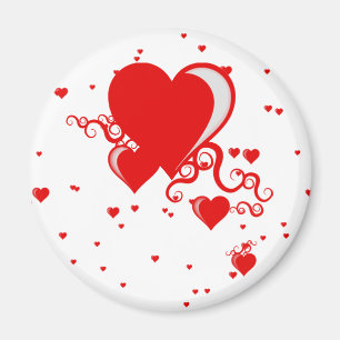 squiggle hearts magnet