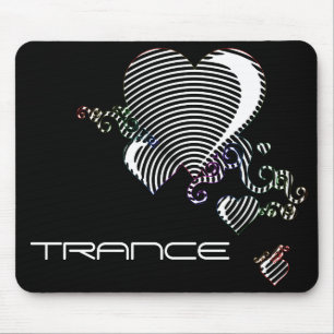 squiggle hearts. trance. mouse mat