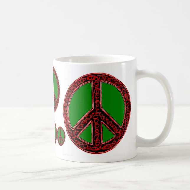 Squiggle Peace Coffee Mug (Right)