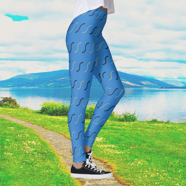 Squiggles of Blue Leggings (Creator Uploaded)