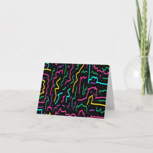 Squiggles on Black Contrast Pattern Card