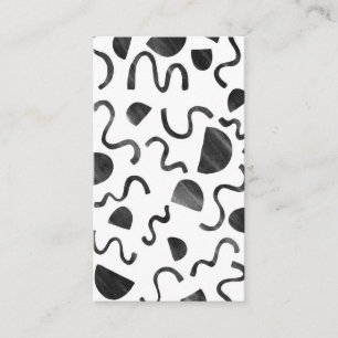 Squiggles + Shapes Bold Chic Minimal Unique  Business Card