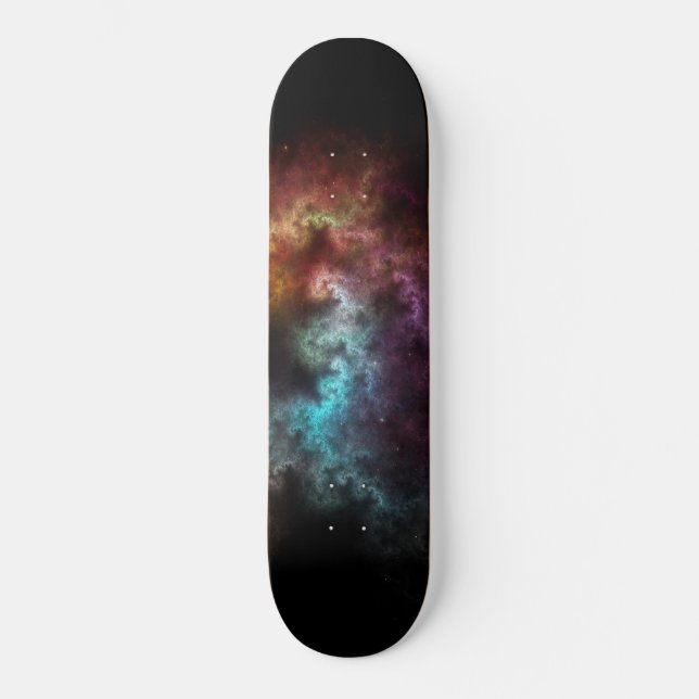 Squiggley Nebula Star Dust Cloud CRQENH Skateboard (Front)