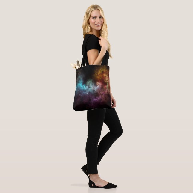 Squiggley Nebula Star Dust Cloud CRQENH Tote Bag (On Model)