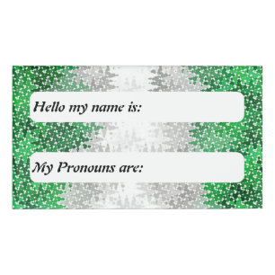Squiggly Boho Customisable Grayromantic Pride Flag Name Tag