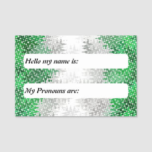 Squiggly Boho Customisable Grayromantic Pride Flag Name Tag
