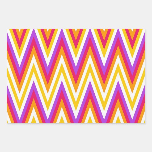 Squiggly Colours Wrapping Paper Sheet (Front)