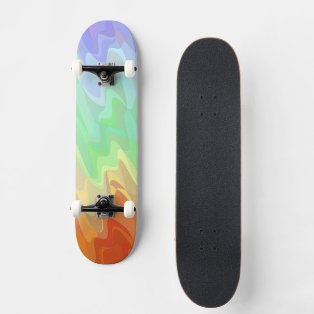 Squiggly Gradient Skateboard (Front)
