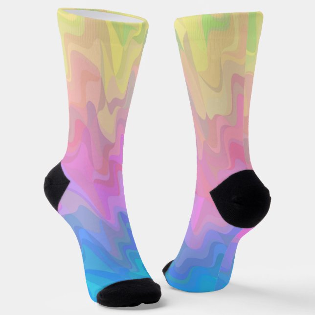 Squiggly Gradient Socks (Angled)