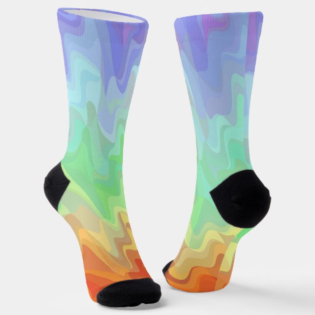Squiggly Gradient Socks (Angled)