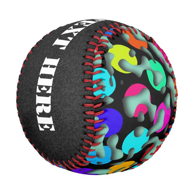 Squiggly Loops seamless pattern 09 + your backgr. Baseball (Angled)