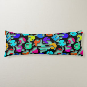 Squiggly Loops seamless pattern 09 + your backgr. Body Cushion
