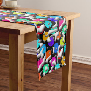 Squiggly Loops seamless pattern 09 + your backgr. Long Table Runner
