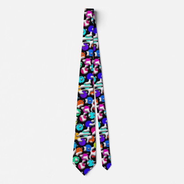 Squiggly Loops seamless pattern 09 + your backgr. Tie (Front)