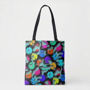 Squiggly Loops seamless pattern 09 + your backgr. Tote Bag