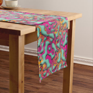 Squiggly Loops seamless pattern 14 + your backgr. Long Table Runner