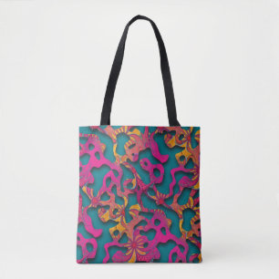 Squiggly Loops seamless pattern 14 + your backgr. Tote Bag