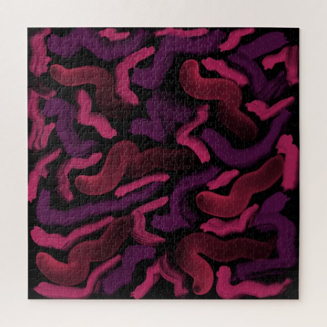 Squiggly Pinkies Abstract Pattern  Jigsaw Puzzle (Vertical)