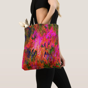 Squiggly psychedelic black light fun....... tote bag