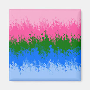 Squiggly Trippy Abstract Omniromantic Pride Flag Magnet