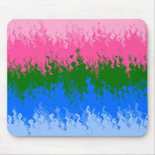 Squiggly Trippy Abstract Omniromantic Pride Flag Mouse Mat