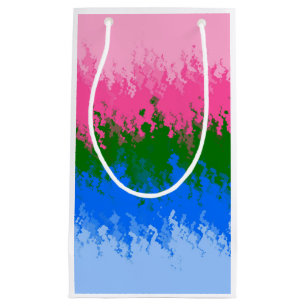Squiggly Trippy Abstract Omniromantic Pride Flag Small Gift Bag
