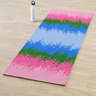 Squiggly Trippy Abstract Omniromantic Pride Flag Yoga Mat
