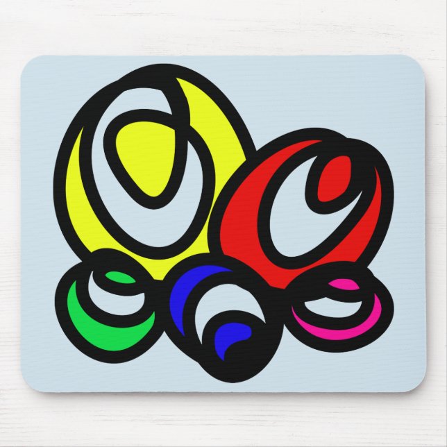 Squigly Eggs Mouse Pad Mat (Front)