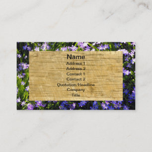 Squill Flowers and Wood Business Card