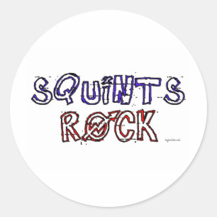 Squints Rock! Classic Round Sticker