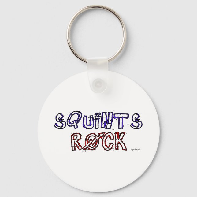 Squints Rock! Key Ring (Front)
