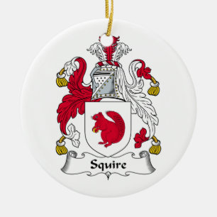 Squire Family Crest Ceramic Tree Decoration