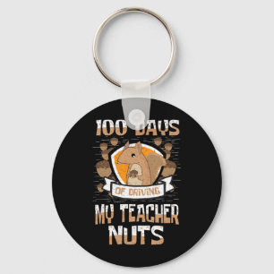 Squirrel 100 Days Of Driving My Teacher Nuts 100th Key Ring