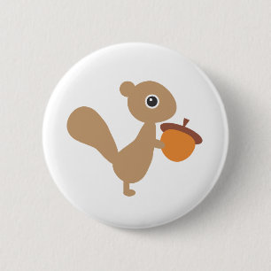 Squirrel 6 Cm Round Badge