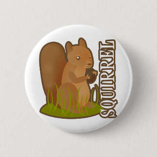 Squirrel 6 Cm Round Badge